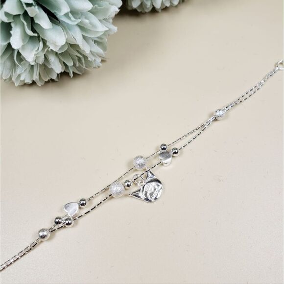 Brand New Sanrio Kuromi Silver Bracelet With Heart - Picture 3 of 8